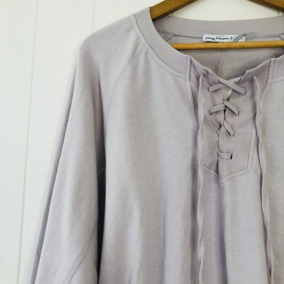 Young Fabulous and Broke Womens Lace Up Payton Crew Sweatshirt Small - Picture 6 of 11